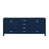 Jacques 80 in. W x 22 in. D Navy Blue Double Bath Vanity