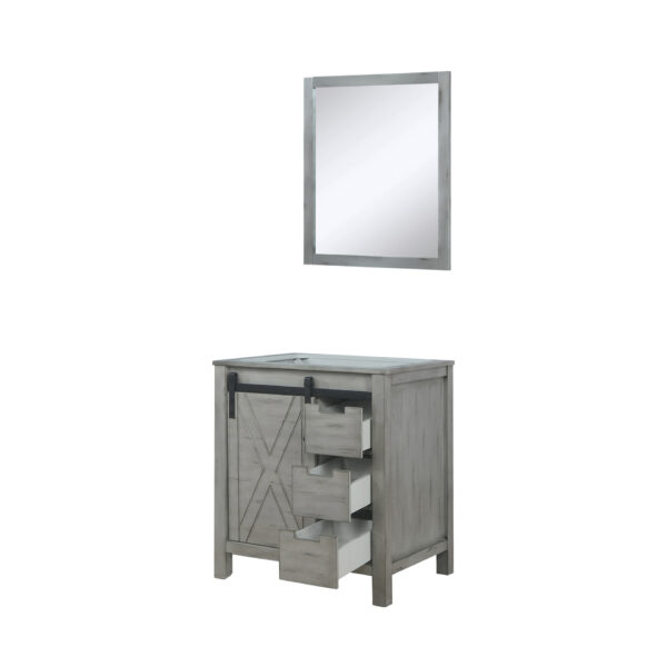 Marsyas 30W x 22D Ash Grey Bath Vanity and 28Mirror