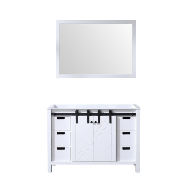 Marsyas 48W x 22D White Bath Vanity and 44Mirror