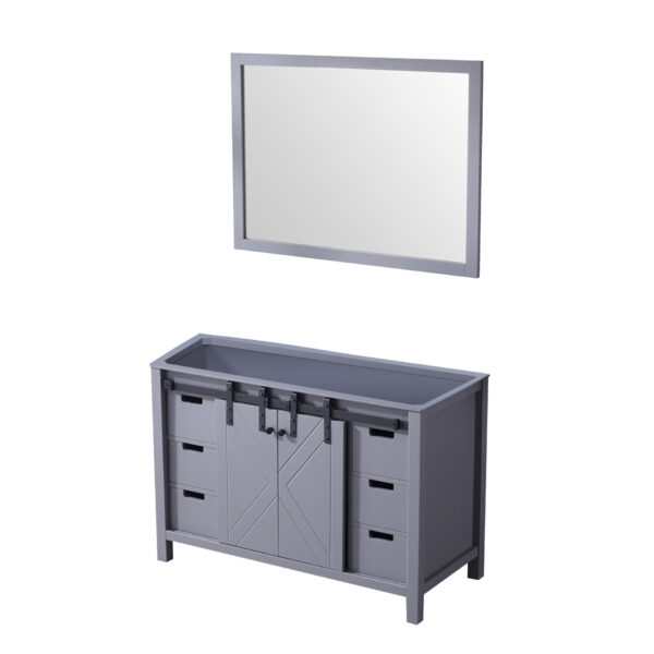 Marsyas 48W x 22D Dark Grey Bath Vanity and 44Mirror