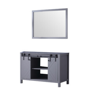 Marsyas 48W x 22D Dark Grey Bath Vanity and 44Mirror