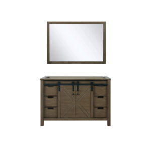 Marsyas 48W x 22D Rustic Brown Bath Vanity and 44Mirror