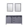 Marsyas 60W x 22D Dark Grey Double Bath Vanity and 24Mirrors