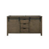 Marsyas 60W x 22D Rustic Brown Double Bath Vanity