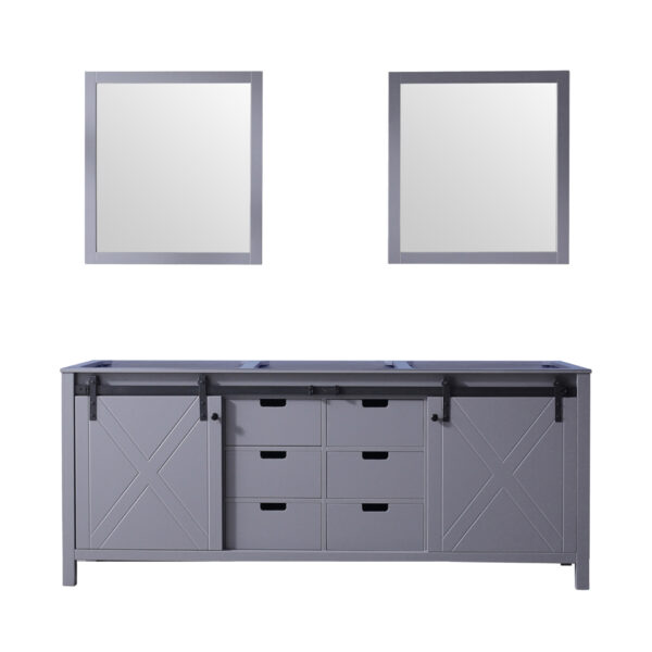 Marsyas 80W x 22D Dark Grey Double Bath Vanity and 30Mirrors