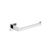 Bagno Bianca Stainless Steel White Glass Shelf with Towel Bar in Brushed Nickel