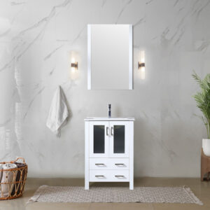 Volez 24W x 18.25D White Bath Vanity