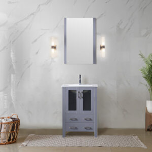 Volez 24W x 18.25D Dark Grey Bath Vanity