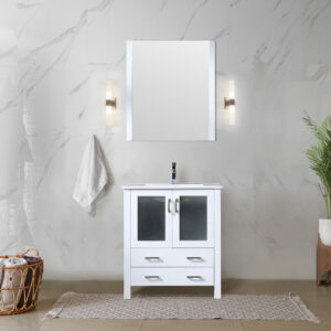 Volez 30W x 18.25D White Bath Vanity