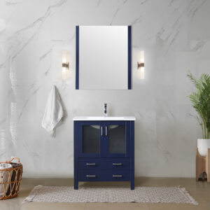 Volez 30W x 18.25D Navy Blue Bath Vanity