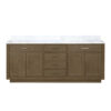 Abbey 80W x 22D Grey Oak Double Bath Vanity and Carrara Marble Top