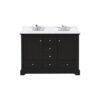 Dukes 48 in. W x 22 in. D Espresso Double Bath Vanity, Carrara Marble Top, and Faucet Set