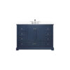 Dukes 48 in. W x 22 in. D Navy Blue Single Bath Vanity, White Quartz Top, and Faucet Set