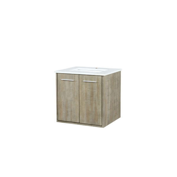 Fairbanks 24W x 20D Rustic Acacia Bath Vanity and Cultured Marble Top