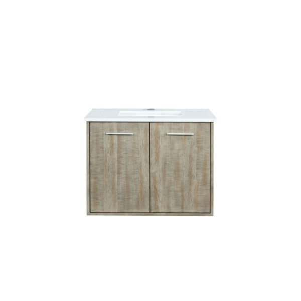 Fairbanks 30W x 20D Rustic Acacia Bath Vanity and Cultured Marble Top