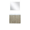 Fairbanks 30W x 20D Rustic Acacia Bath Vanity, Cultured Marble Top and 28Mirror