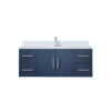 Geneva 48 in. W x 22 in. D Navy Blue Bath Vanity, Cultured Marble Top, and Faucet Set