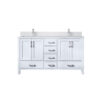 Jacques 80 in. W x 22 in. D White Bath Vanity, Cultured Marble Top, and Faucet Set