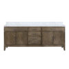 Laurel 84W x 22D Grey Oak Double Bath Vanity and Carrara Marble Top