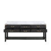 Norwalk 80W x 22D Black Oak Double Bath Vanity and Carrara Marble Top