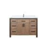 Ziva 48W x 22D Rustic Barnwood Bath Vanity, Cultured Marble Top and Faucet Set