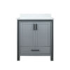 Ziva 30W x 22D Dark Grey Bath Vanity and Cultured Marble Top