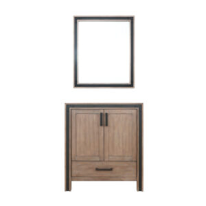 Ziva 30W x 22D Rustic Barnwood Bath Vanity and 28Mirror