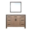 Ziva 48W x 22D Rustic Barnwood Bath Vanity and 34Mirror