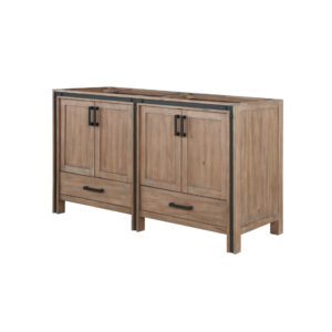 Ziva 60W x 22D Rustic Barnwood Double Bath Vanity and 22Mirrors