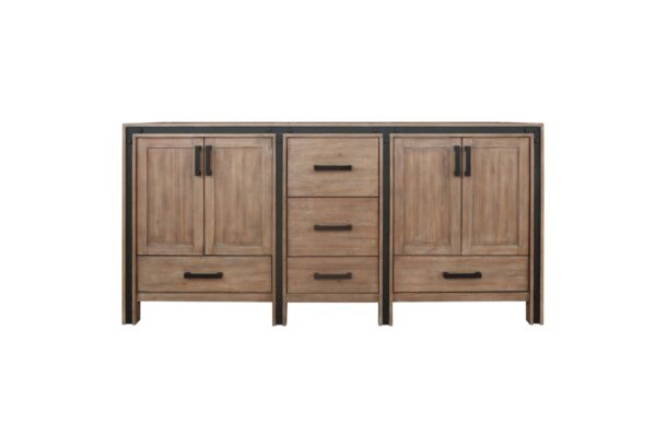 Ziva 72W x 22D Rustic Barnwood Double Bath Vanity