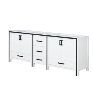 Ziva 84W x 22D White Double Bath Vanity