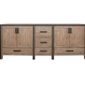 Ziva 84W x 22D Rustic Barnwood Double Bath Vanity