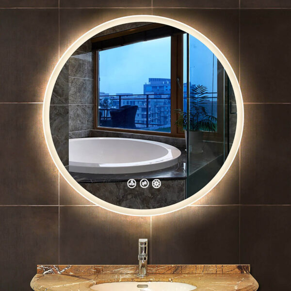 Blossom Orion - 32" Round LED Mirror Frosted Side