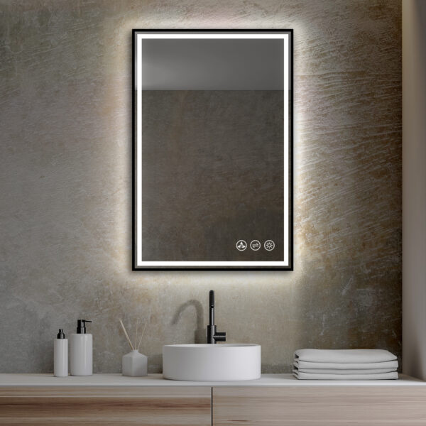 Blossom Stellar - 24" LED Mirror Matte Black Frame