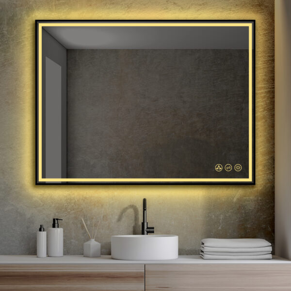 Blossom Stellar - 48 x 30 LED Mirror Matte Black Frame