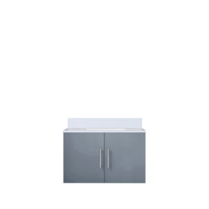 Geneva 30 in. W x 22 in. D Dark Grey Bath Vanity and Cultured Marble Top