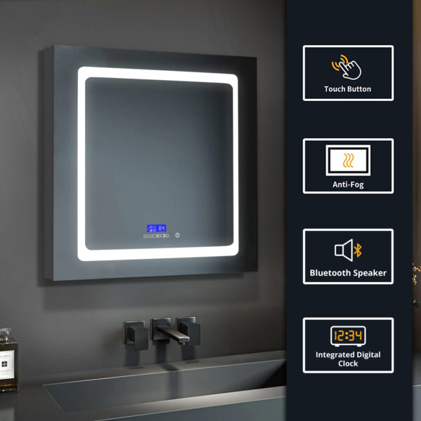 Bracciano 30 W x 32 H Surface-Mount LED Mirror Medicine Cabinet with Defogger