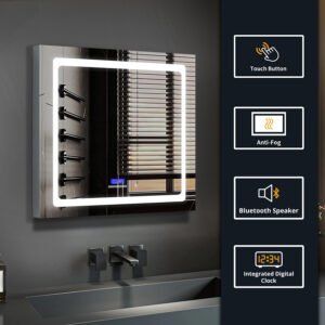 Bracciano 30 W x 36 H Surface-Mount LED Mirror Medicine Cabinet with Defogger