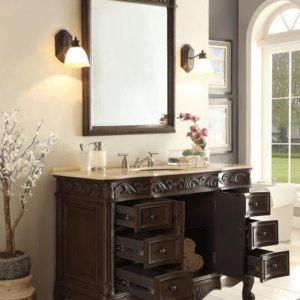 Chans Furniture CF-3882M-TK-42 Beckham 42 Inch Dark Brown Bathroom Sink Vanity