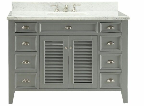 Chans Furniture GD-3028CK50 50 Inch Shutter Blinds Kalani Single Sink Bathroom Vanity