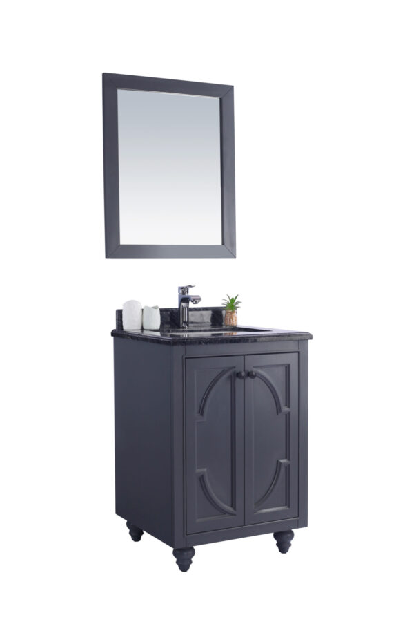 Laviva Odyssey 24" Maple Grey Bathroom Vanity with Black Wood Marble Countertop