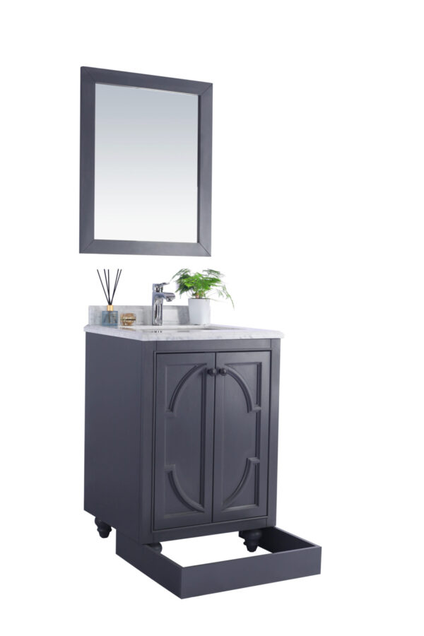 Laviva Odyssey 24" Maple Grey Bathroom Vanity with Black Wood Marble Countertop