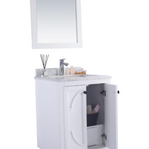 Laviva Odyssey 24" White Bathroom Vanity with White Carrara Marble Countertop