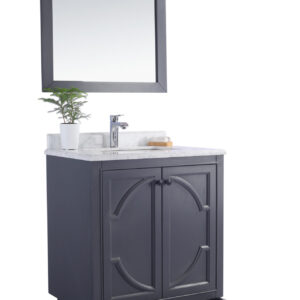 Laviva Odyssey 30" Maple Grey Bathroom Vanity with Black Wood Marble Countertop