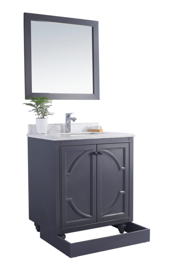 Laviva Odyssey 30" Maple Grey Bathroom Vanity with Black Wood Marble Countertop