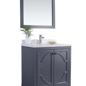 Laviva Odyssey 30" Maple Grey Bathroom Vanity with Black Wood Marble Countertop