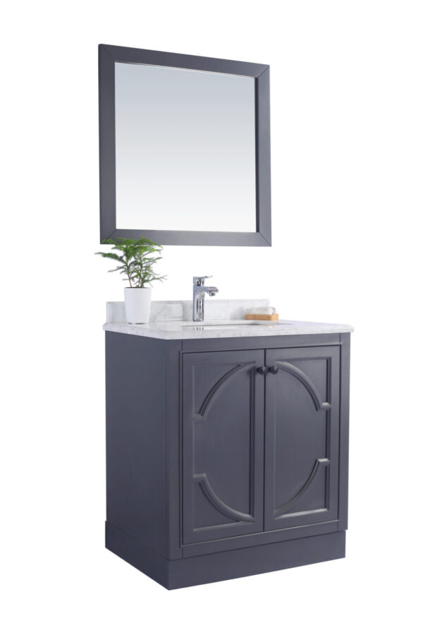 Laviva Odyssey 30" Maple Grey Bathroom Vanity with Black Wood Marble Countertop