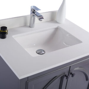 Laviva Odyssey 30" Maple Grey Bathroom Vanity with White Quartz Countertop