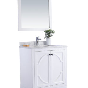 Laviva Odyssey 30" White Bathroom Vanity with White Quartz Countertop