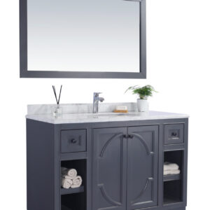 Laviva Odyssey 48" Maple Grey Bathroom Vanity with Black Wood Marble Countertop